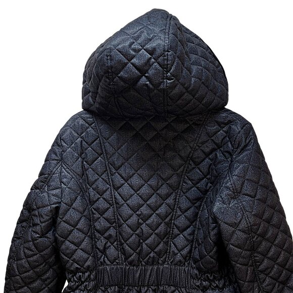 St John Bay Women's Navy Blue Coat Jacket Zipper Removable Hood Vests Size L - Picture 3 of 13